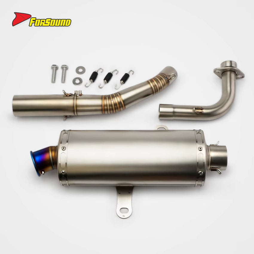 For ADV 350 Stainless Steel Exhaust Blue Tip Immortal Bird Full System Deep Mellow Exhaust Note 2024-2025 Model Compatible OEM