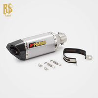 RS Locomotive Carbon Fiber Exhaust Pipe 51Mm Universal Short Hexagonal Hole Tail Section New Compatible ZX-6R502C Ktm390Z400