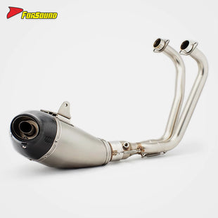 For Yamaha R3 Exhaust Fit 2015-2025 Street Bike Motorcycle Stainless Steel Bottom-Exit Carbon Fiber Air Outlet Deep Sound OEM
