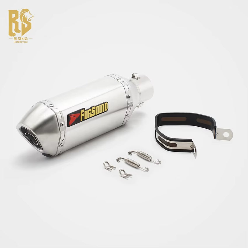 RS Locomotive Modified 51Mm Universal Exhaust Pipe Short Hexagonal Single Hole Tail Section NINJA400 CBR650R RC3