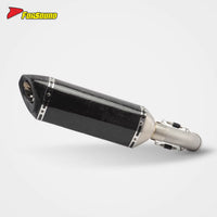 FORSOUND Kawasaki Ninja1000Sx Carbon Fiber Exhaust Pipe Full System 2020-2025 Hexagonal Beveled Tip Slip OEM
