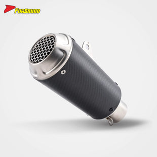 ท่อไอเสียสเตนเลสสตีลคาร์บอนไฟเบอร์ ขนาด 51 มม. LV-10 แบบปลายกระป๋อง ท่อไอเสียอเนกประสงค์สำหรับรถจักรยานยนต์