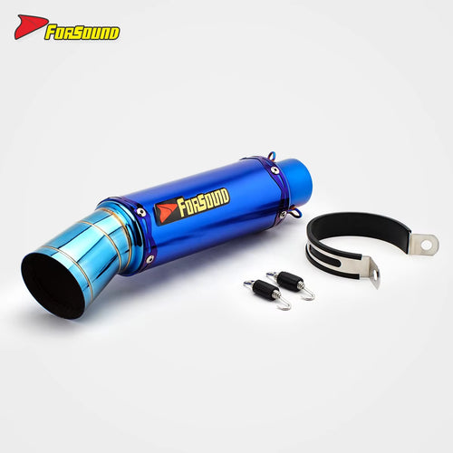 RS Original Modified Stainless Steel Motorcycle Exhaust Pipe Roasted Blue Taizi Horn End Section New for Xmax Xadv