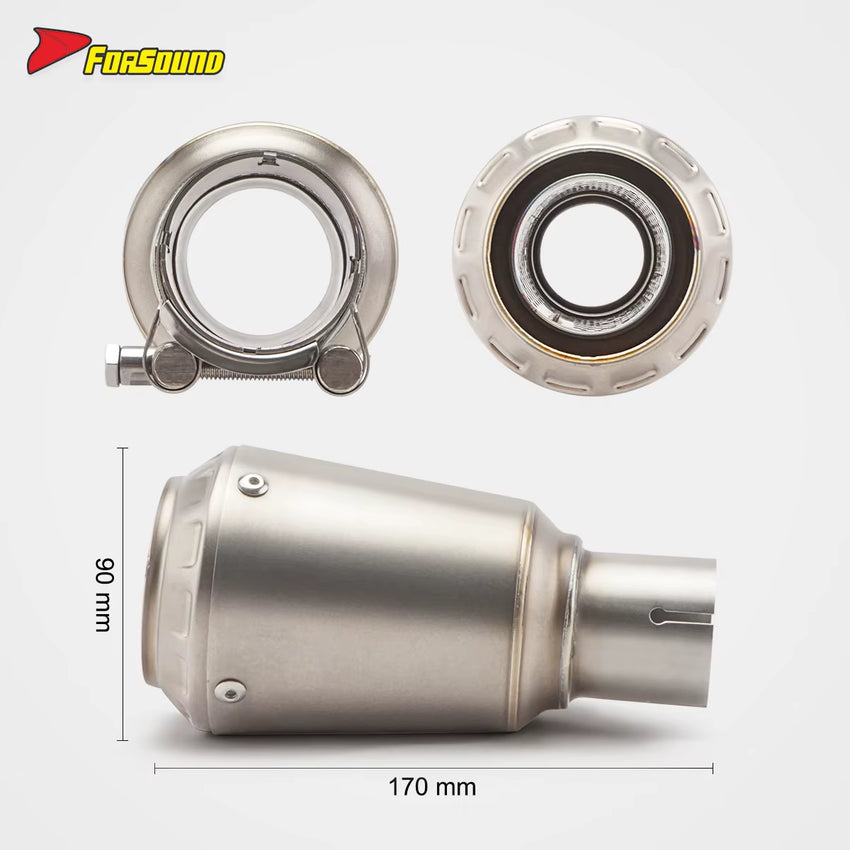 For Cfmoto 450SR 450NK 2022-2025 Silvery Stainless Steel Compact Motorcycle Mid-Tail Integrated Exhaust Pipe Wholesale Price OEM