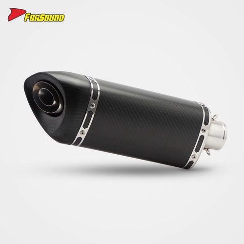 Universal 51Mm Diameter K11-Style Slip-On Exhaust Carbon Fiber Tail Tip Improved Power Response Street Commute/Sport Riding OEM