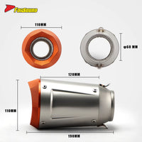 Stainless Steel 60Mm AR Angled Tail Section Exhaust Pipe for Universal Motorcycle Pipe