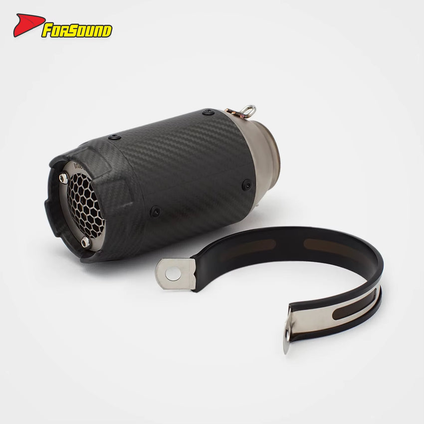 RS for Motorcycle ZX-4R CBR650 S1000R Z900 Exhaust Pipe Tail Section Carbon Fiber Honeycomb Nozzle Perfect Condition