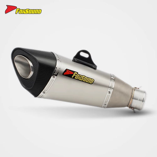 NKLTANM 51Mm R11 End Can for Universal Motorcycle Exhaust Pipe 1/2" Carbon Fiber New Replacement