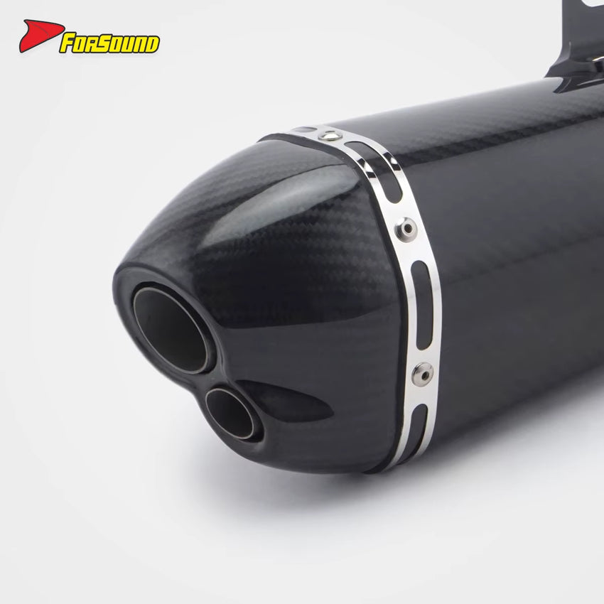 Stainless Steel Carbon Fiber Exhaust End Can Universal Motorcycle 51Mm Pipe Honda Forza 750 Slip-On Exhaust Carbon DB Killer