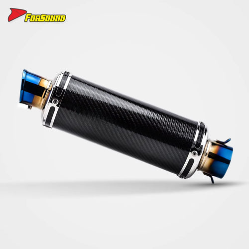 Stainless Steel Carbon Fiber 51Mm Universal Blued over Pipe Exhaust Pipe for Motorcycle