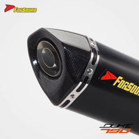 New Forsound/Sound Dual-Ear Mid-Tail Exhaust Pipe for DUKE 790/890 Carbon Fiber Black