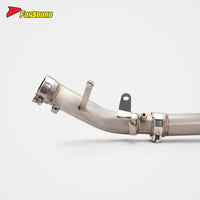 For KAWASAKI ZX-6R Titanium Alloy Front-Middle Section Exhaust Pipe OEM Rear Exhaust-Compatible Exhaust with Mounting Bracket