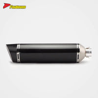 Stainless Steel Carbon Fiber 51Mm Roman Hoop End Can Long Exhaust Pipe Universal Motorcycle Pipe
