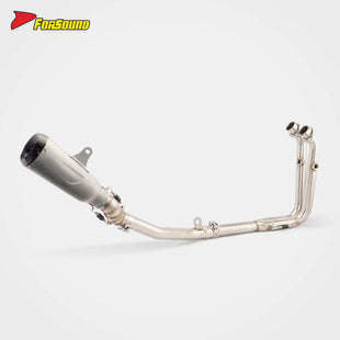 สำหรับท่อไอเสียแบบสวมทั้งท่อนสเตนเลสสตีลคาร์บอนไฟเบอร์ CFMOTO SR สำหรับรถจักรยานยนต์ CFMOTO 450SR 450NK สภาพสินค้า: ใหม่