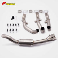 2021-2025 for Trident660 Stainless Steel Titanium Alloy Front-Mid Section Exhaust Pipe Carbon Fiber Rear Exhaust OEM
