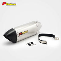 Stainless Steel 60Mm Puppy Frosted Carbon Mouth End Can Exhaust Pipe Universal Motorcycle Pipe