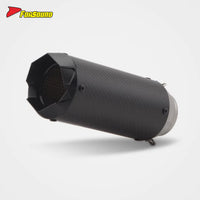 New RS Original Forsound/Sound Titanium Alloy Carbon Fiber Black 60Mm End Can Extended Version Embossed Exhaust Pipe For