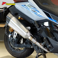 For ZONTES 368G Fit 2024-2025 Stainless Steel Motorcycle Full Exhaust System Side-Exit Exhaust Pipe ADV Scooter Customizable OEM
