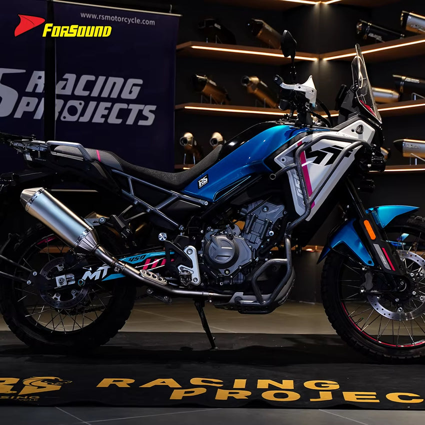 For 450MT 2023-2025 Off-Road Adventure Straight-Through T148 Model Full-System Titanium Alloy Exhaust Side-Exit Power Boost OEM
