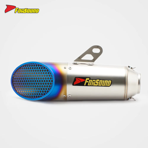 Stainless Steel 51Mm Honeycomb End Can Exhaust Pipe Universal Motorcycle Pipe