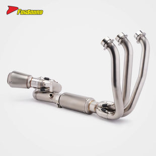 For 675NK 675SR Crown Spiral Underfloor Full Exhaust System Stainless Steel Dual Oxygen Sensor Power Enhancement Sound Tuning