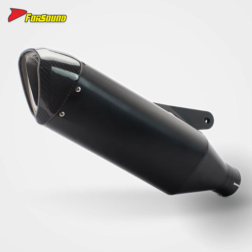 FORSOUND S1000RR 2010 Carbon Fiber Stainless Steel Universal Fit Exhaust System New Puppy Pro Style Muffler Dual Motorcycle