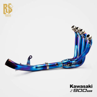 RS Original Forsound/Sound Motorcycle Exhaust Pipe Kawasaki Z900RS Roasted Blue 60Mm New Modified Front Middle Section Titanium