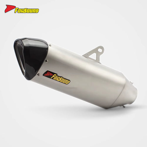 Stainless Steel Carbon Fiber 60Mm Puppy End Can Exhaust Pipe Universal Motorcycle Pipe