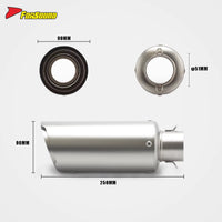 Stainless Steel 51Mm Car Mouth Young Lion End Can Exhaust Pipe Universal Motorcycle Pipe