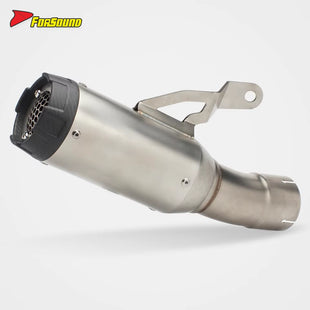 ท่อไอเสียส่วนท้ายของ FORSOUND S1000RR/S1000R รุ่นใหม่ 2010-2025 คาร์บอนไฟเบอร์ สแตนเลส ตาข่ายรังผึ้ง ที่เข้ากันได้
