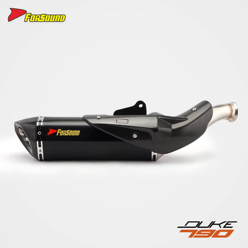 New Forsound/Sound Dual-Ear Mid-Tail Exhaust Pipe for DUKE 790/890 Carbon Fiber Black
