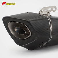RS Original Carbon Fiber Exhaust Pipe Muffler for Z1000 PCX160 Z900 TMAX530 560 Motorcycles Low Sound High Durability