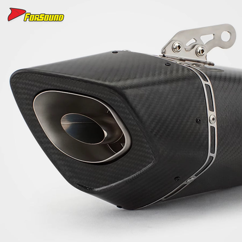 RS Original Carbon Fiber Exhaust Pipe Muffler for Z1000 PCX160 Z900 TMAX530 560 Motorcycles Low Sound High Durability
