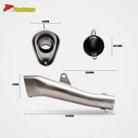 Universal 51Mm Diameter Matte Stainless Steel Finish Slip-On Exhaust Torch-Style Power Output Boost Fits Street Bikes