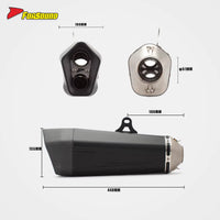 For KAWASAKI Ninja400 51Mm Caliber Stainless Steel Motorcycle Mid-Tail Integrated Exhaust Pipe Twin-Cylinder Power Boost OEM