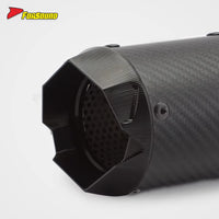 New RS Original 703RR Embossed Carbon Fiber Motorcycle Exhaust Pipe Universal Fit Retrofit/Upgrade Black Mouth 675NK 51Mm