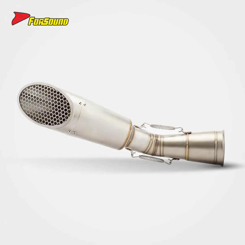 For ZONTES 703RR Straight-Through Down-Exit Exhaust with Honeycomb Mesh Cover Zontes 703Rr Escapes Horsepower Improvement OEM
