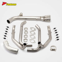 FORSOUND Kawasaki Ninja1000Sx Carbon Fiber Exhaust Pipe Full System 2020-2025 Hexagonal Beveled Tip Slip OEM
