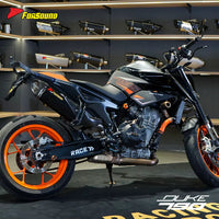 New Forsound/Sound Dual-Ear Mid-Tail Exhaust Pipe for DUKE 790/890 Carbon Fiber Black