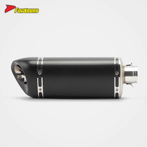 Universal 51Mm Diameter K11-Style Slip-On Exhaust Carbon Fiber Tail Tip Improved Power Response Street Commute/Sport Riding OEM