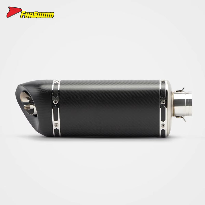 Universal 51Mm Diameter K11-Style Slip-On Exhaust Carbon Fiber Tail Tip Improved Power Response Street Commute/Sport Riding OEM