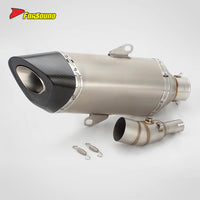 Forza 350 Exhaust R11 Model Mid-Rear Section Carbon Fiber Stainless Steel Tailpipe Balanced Deep Note OEM Interface New