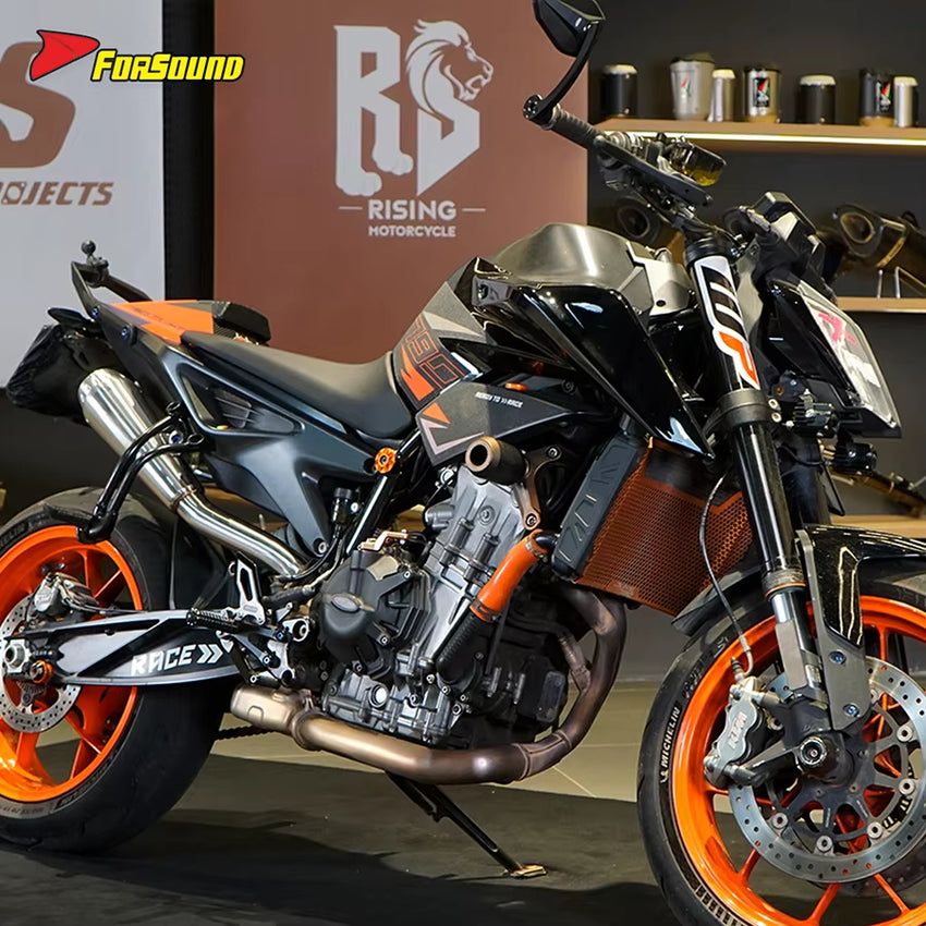 Condition New Stainless Steel Motorcycle Mid-Tail Integrated Exhaust Muffler for KTM 790 Adventure/R Duke 890 2018-2022
