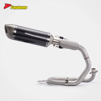 For Monkey 125 Exhaust Stainless Steel Black/Silver Small Square Full Exhaust System Low Backpressure Optimization Urban