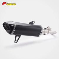 New Yamaha XMAX Black Stainless Steel Carbon Fiber Full System Exhaust Retrofit Tip Matte Front-Mid Section Urban Commuting