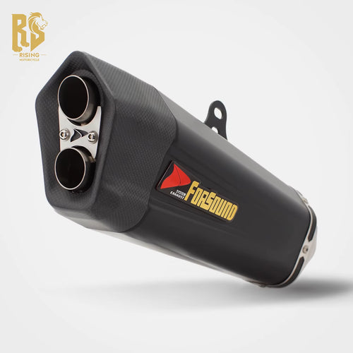 Stainless Steel Carbon Fiber 51Mm Pyramid End Can Exhaust Pipe Universal Motorcycle Pipe