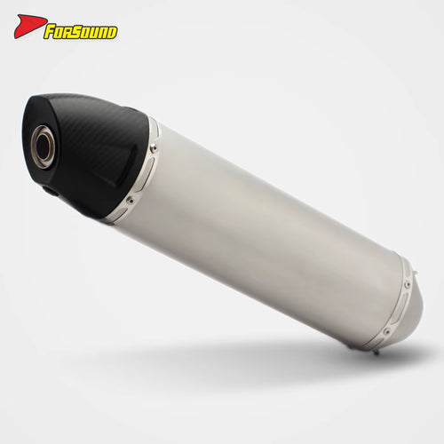 Stainless Steel Carbon Fiber 51Mm End Can Tailpipe Silence Exhaust Pipe for Universal Motorcycle Ktm Fmf Exhaust