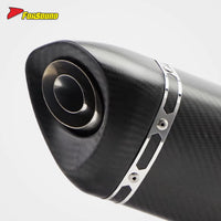 Universal 51Mm Diameter K11-Style Slip-On Exhaust Carbon Fiber Tail Tip Improved Power Response Street Commute/Sport Riding OEM