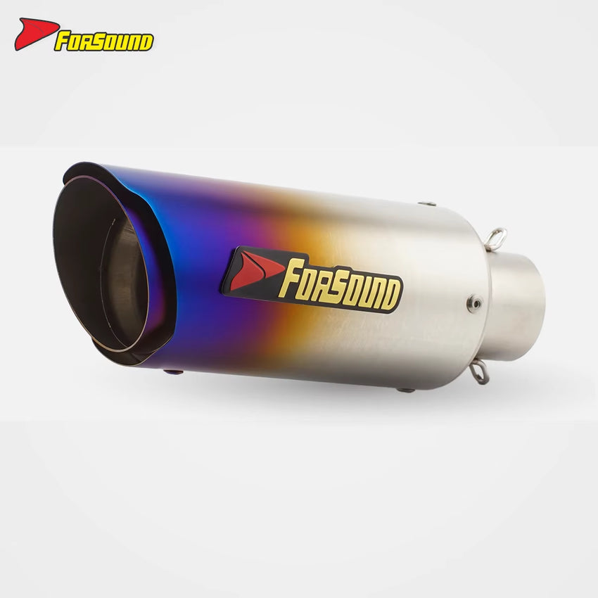 Stainless Steel 51Mm Car Nozzle Young Lion End Can Exhaust Pipe Universal Motorcycle Pipe