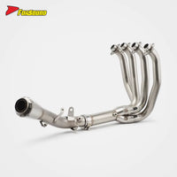 New Condition Silvery White Stainless Steel Motorcycle Modified Full System Exhaust Pipe for KAWASAKI ZX-6R ZX-4R Supersport